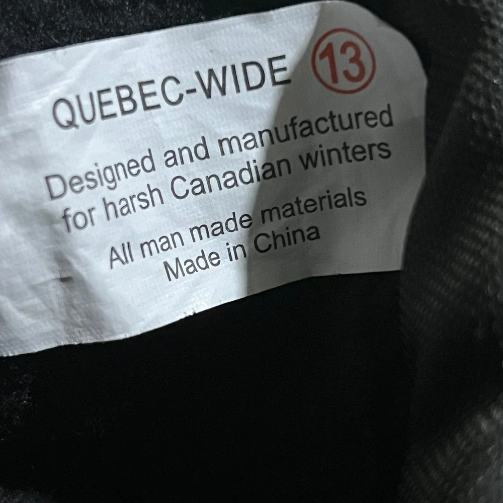 Tundra Quebec Wide Snow Boot Size 13 Little Kid Black/Red Winter Waterproof